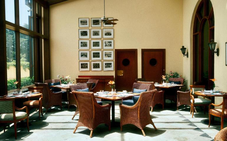 Indoor dining space at The Wildflower Hall