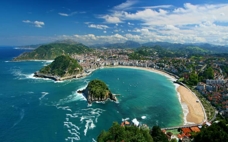The beautiful views of Donostia San Sebastián