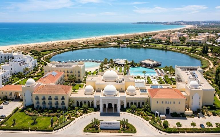 An AI-generated image of Domes Lake Algarve, Autograph Collection