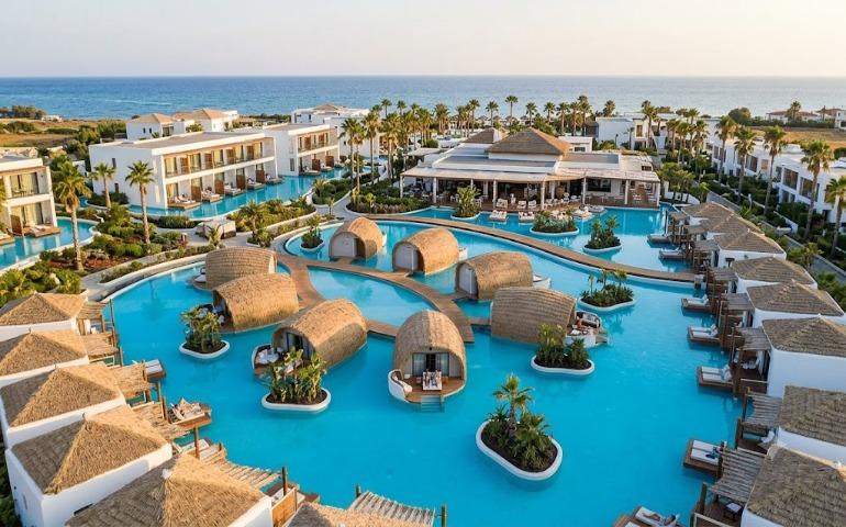 An AI-generated image of Stella Island Luxury Resort & Spa