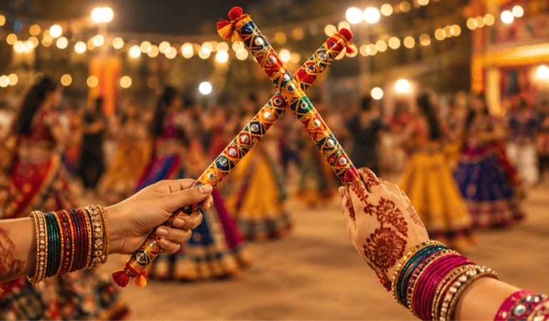 Best places to celebrate Navratri in India.
Image Generated - Ai