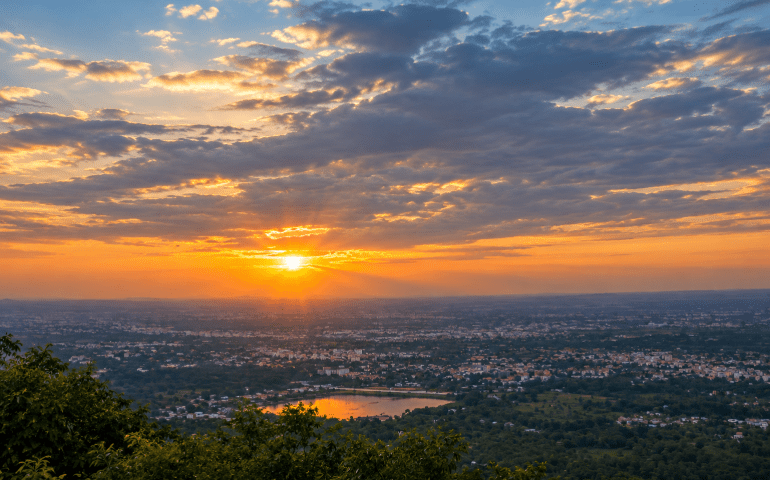 Viewpoint of Chamundi hills.
Ai Generated image for representational purpose only.