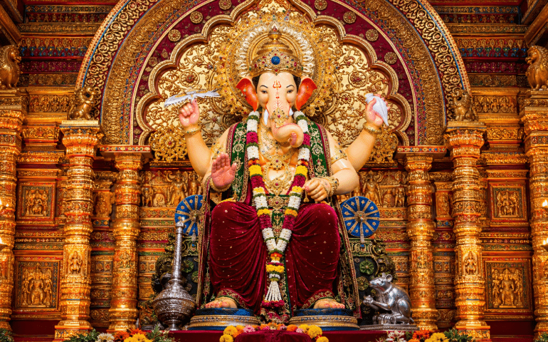 “Lalbaugcha Raja: Mumbai’s beloved Bappa.”
Image Generated - AI