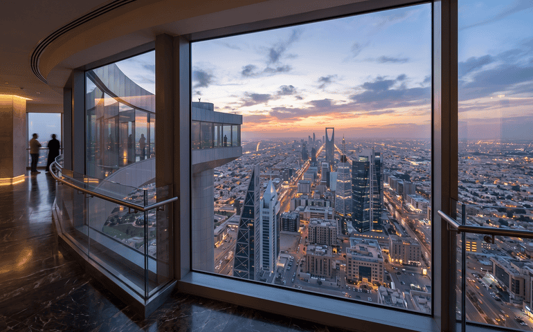 Top view from Kingdom Centre Tower