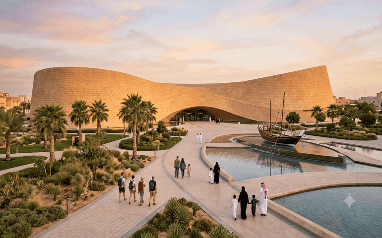 Outside view of the National Museum of Saudi Arabia
