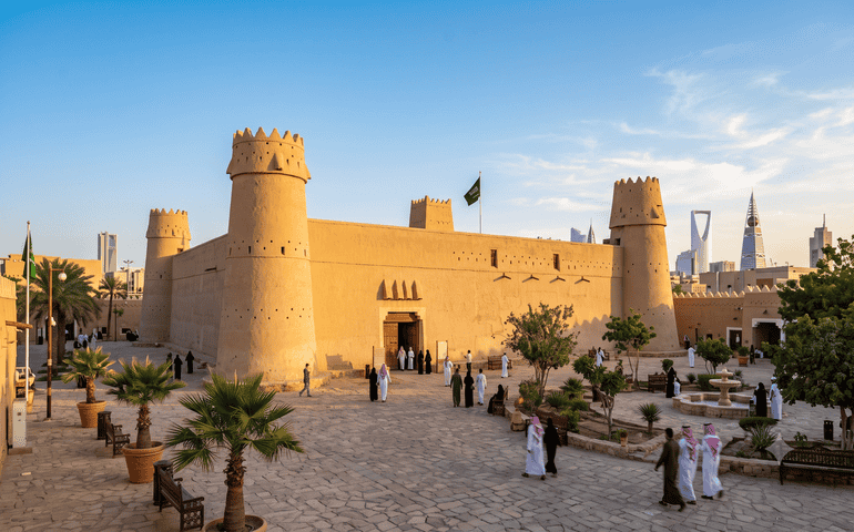 Outside views of Al Masmak Palace Riyadh