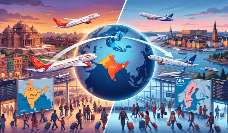 Direct vs Connecting Flights from India to Sweden