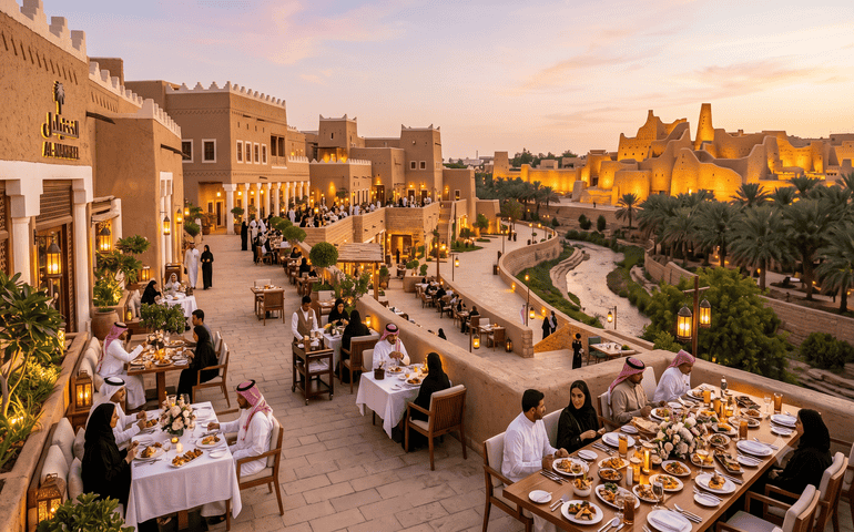 The famous Bujairi Terrace in Riyadh