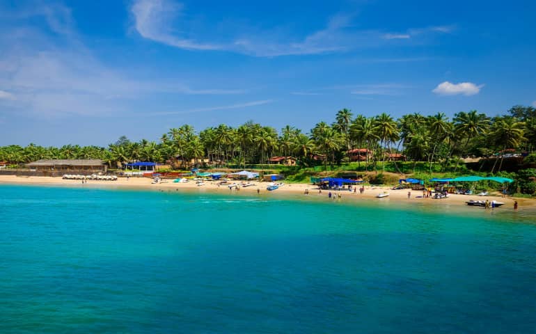 Clean azure waters of Goa
