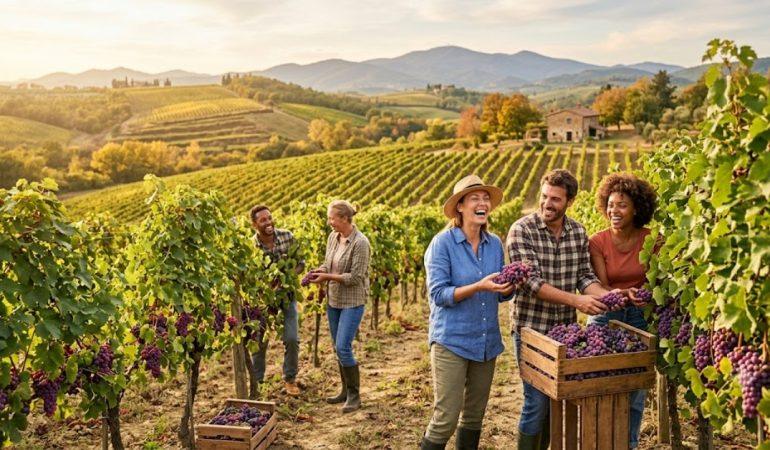AI-generated image of celebrating harvest season