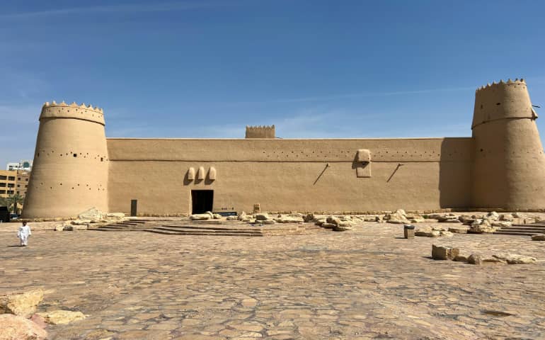 A magnificent architectural structure in Riyadh, Saudi Arabia