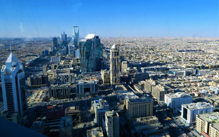 Top view of the city of Riyadh