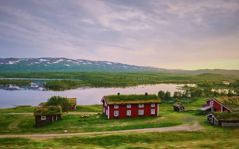 Scenic views of the nature in Sweden