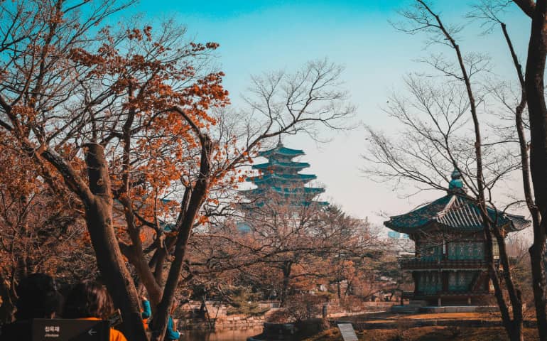 Seoul in Autumn in South Korea
