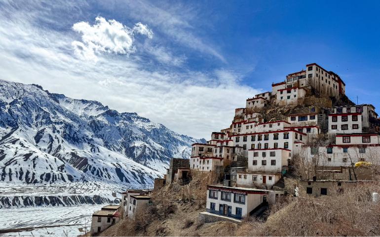 Majestic Key Gompa Monastery amidst snow-capped Himalayas, perfect winter travel destination.
Image Credit - Akshay Salunke/Pexels