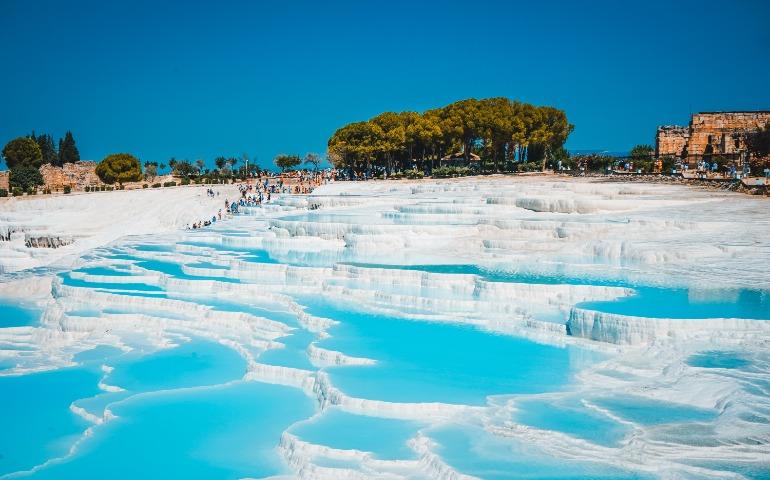 Stunning view of Pamukkale's turquoise thermal pools
Image Credit: From Salih/Pexels