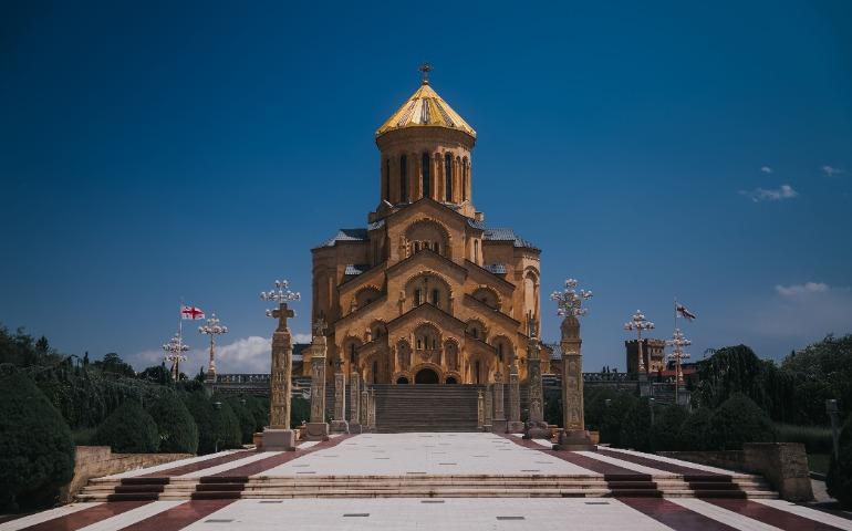 Holy Trinity Cathedral with bright skies in Tbilisi, Georgia
Image Credit: Onur Kaya/Pexels 