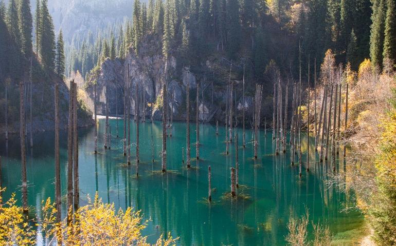 Stunning view of submerged forest in Lake Kaindy
Image Credit: Mohd Atir/Pexels