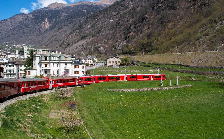 The iconic red Bernina Express train
image Credit: Oleksandr Lutsenko/Pexels