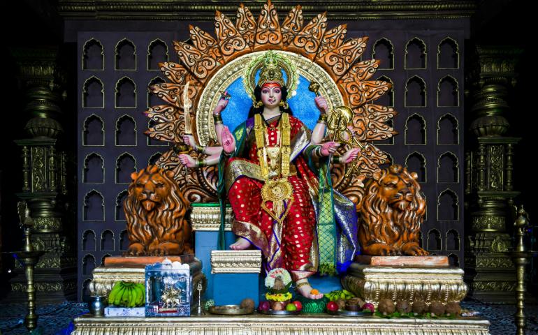 Durga idol in Mumbai