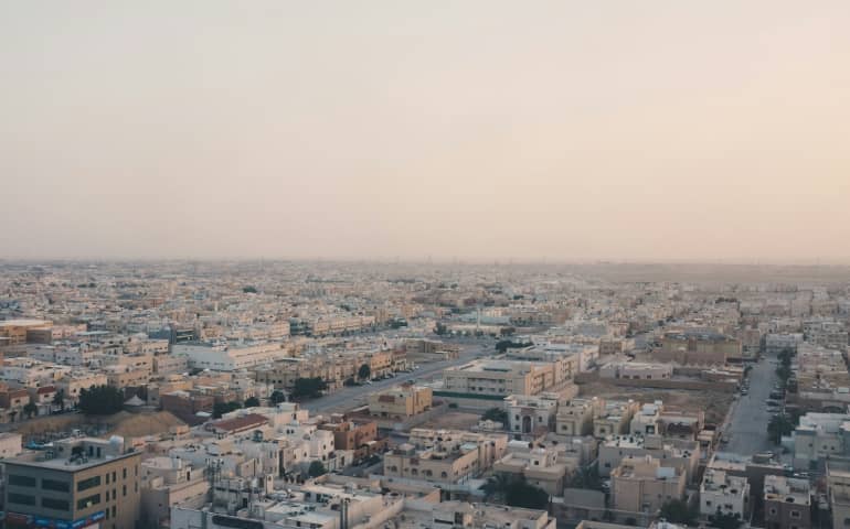 Bird's eye view of the city of Riyadh