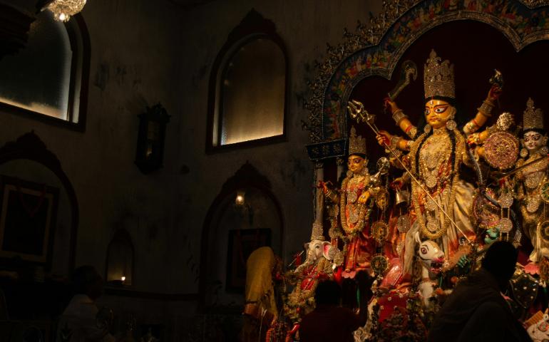 Durga Puja celebration in Kolkata.
Image Credit - SUSHMITA NAG/Unsplash