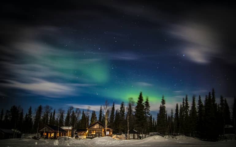 Trace of a Northern Light in Kiruna