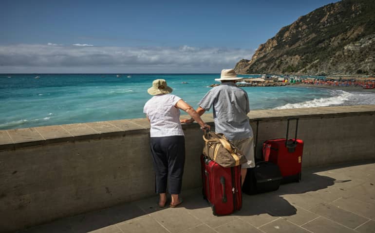 A couple on a holiday