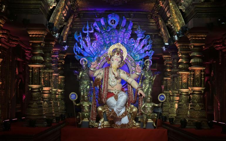 Ganesh Idol in a Pandal
