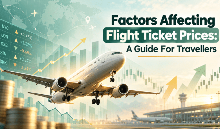 AI-generated image of showcasing what factors affecting flight ticket prices