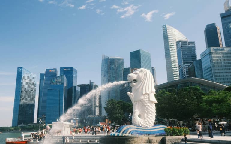 Beautiful views of Marina Bay, Singapore