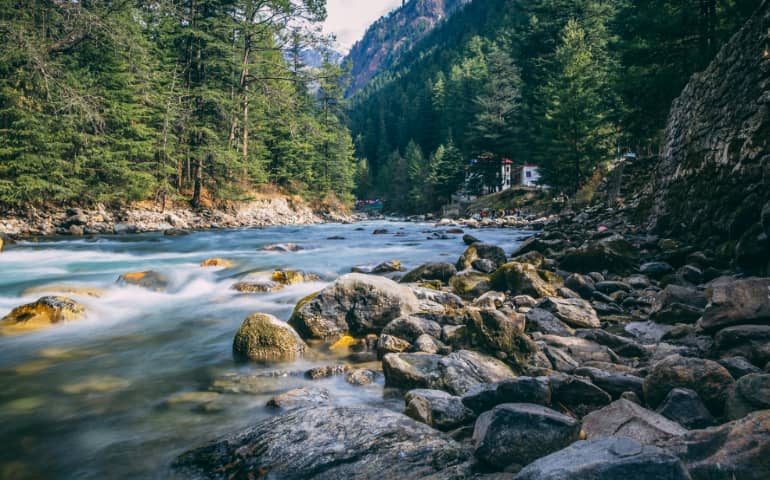 Parvati river at Kasol, Himachal