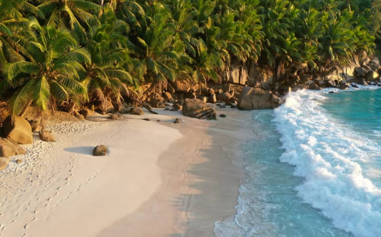 Beautiful beach in Seychelles
