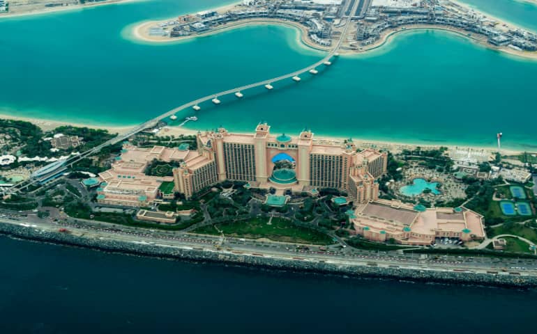 View of the famous Atlantis taken from a plane