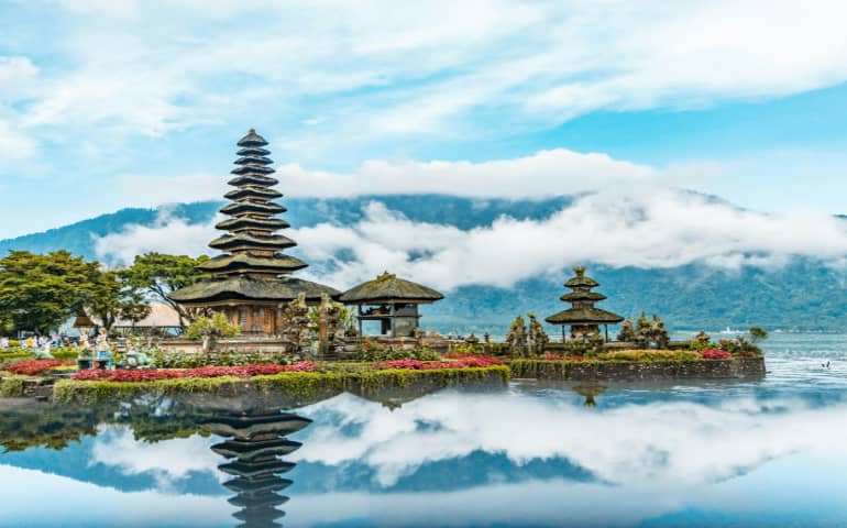Ulun Danu Beratan Temple in Bali, Indonesia