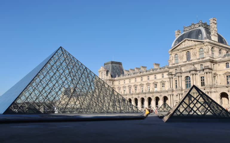 The famous Louvre Museum in Paris