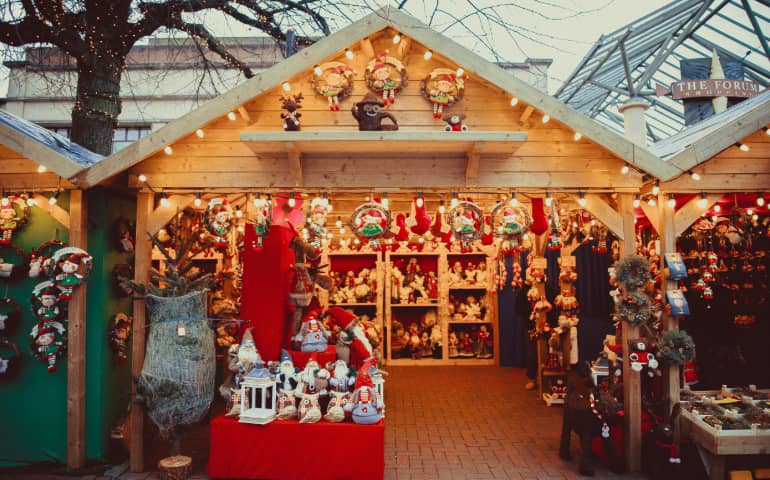 Beautiful Christmas decor at the shop