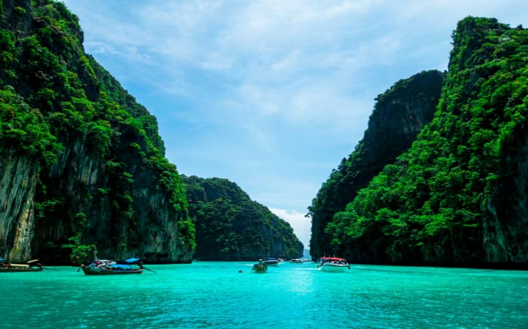Pileh cove which is located close to Phuket