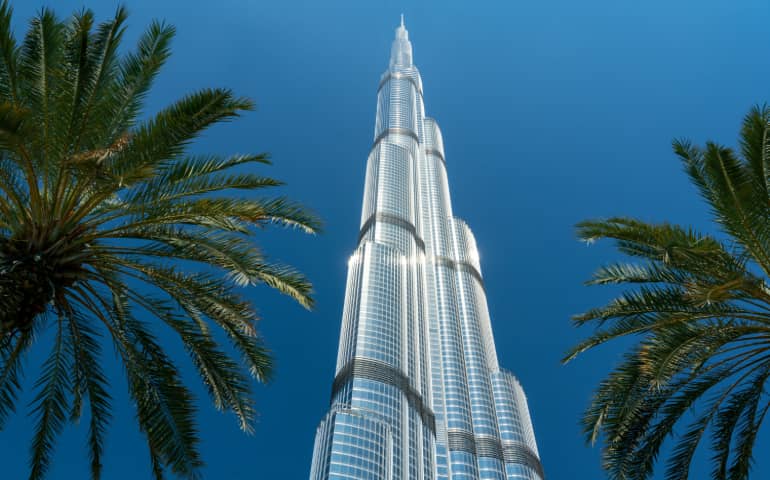 The Burj Khalifa, currently the tallest building in the world