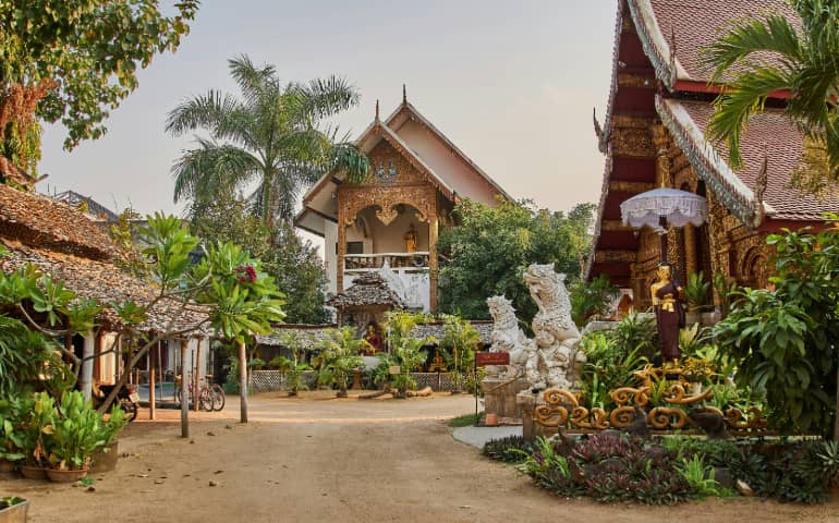 Temple Wat Mahawan in Chiang Mai, Thailand