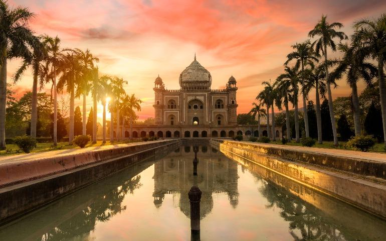 Breathtaking view of Safdarjung Tomb reflecting in the water at sunset in New Delhi, India.
Image Credit: Abhijeet Gourav/Pexels