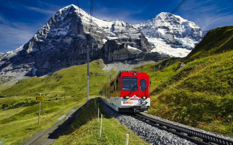 Beautiful views of the Swiss Alps
