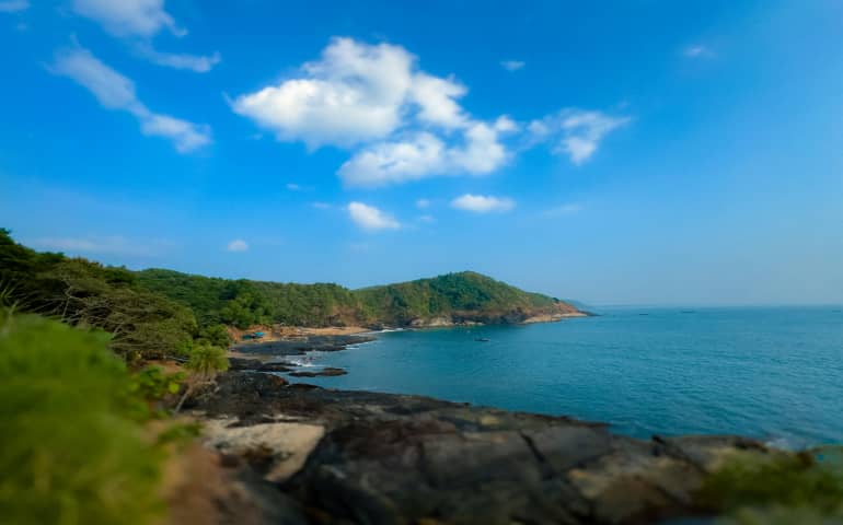 Beautiful view of Gokarna beach in Karnataka
