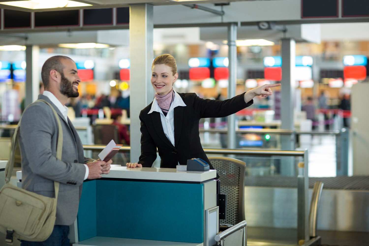 Airline check-in and baggage assistance