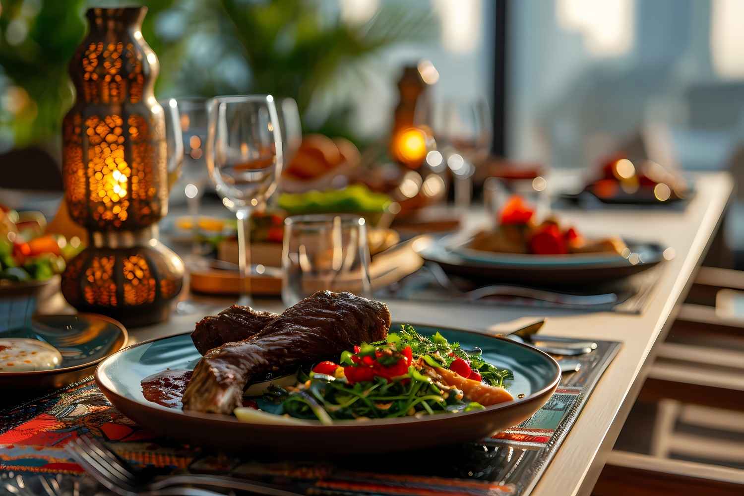 Fine dining experience at a luxury hotel