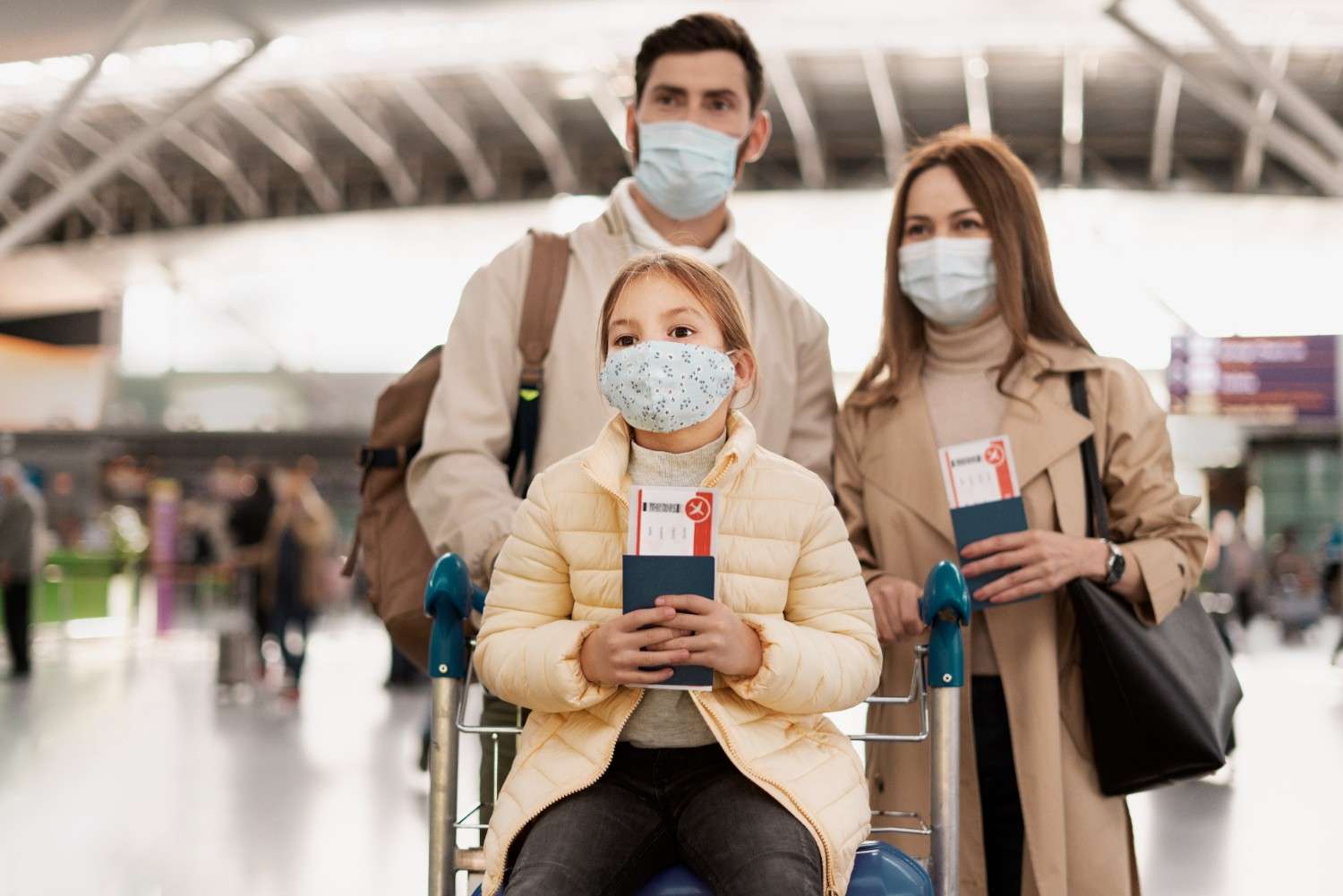 Family preparing for international travel